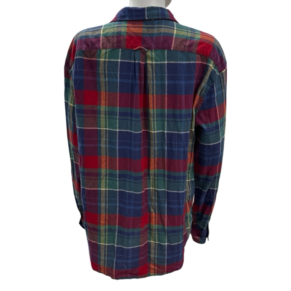 Gap Plaid Button Down Shirt XL Blue Red - Picture 4 of 9